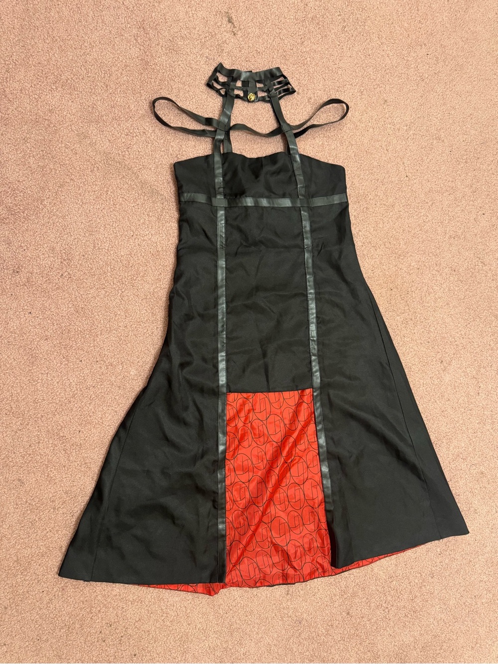 New xl black dress costume spy family cosplay Halloween outfit red long